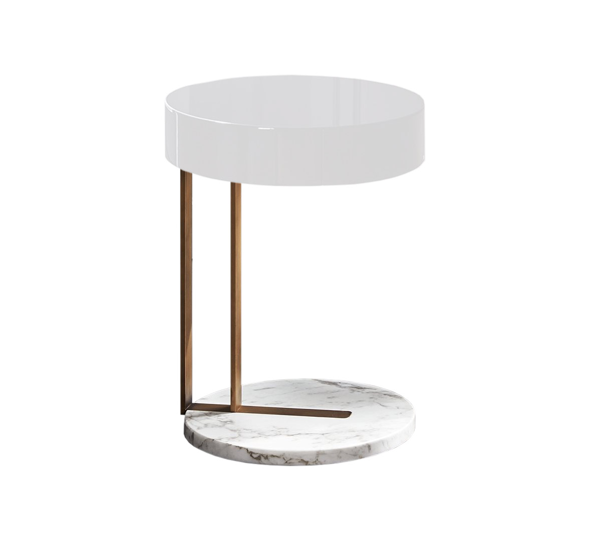 Meridiani Ralf Nightstand Bronze Calacatta White Mohd Shop